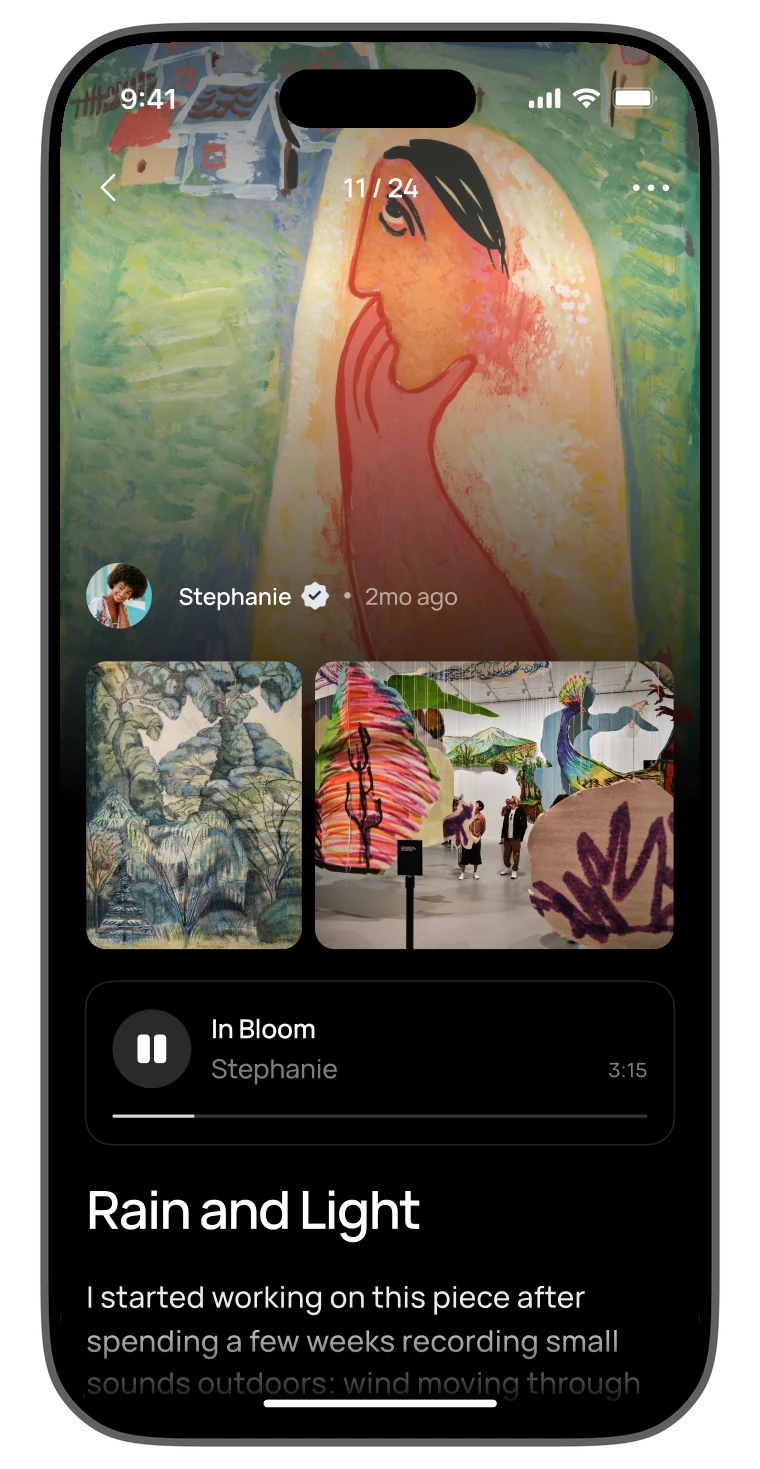 Showcase your art - from paintings to photos and music